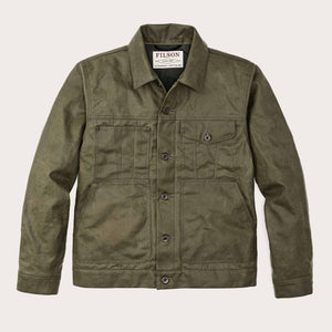 Tin cloth short lined cruiser jacket by Filson | Military green (Green)