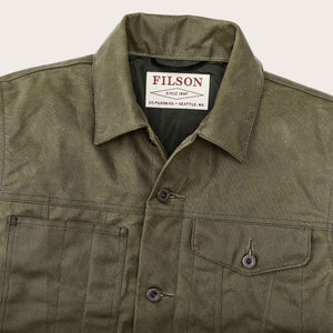 Tin cloth short lined cruiser jacket by Filson | Military green (Green)