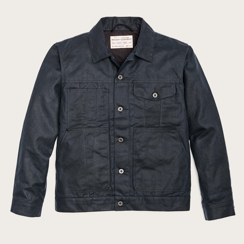 Tin cloth short lined cruiser jacket by Filson | Service blue (Blue)