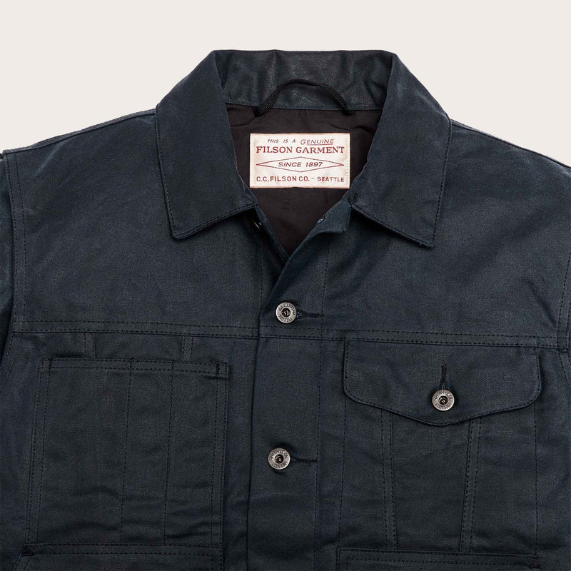 Tin cloth short lined cruiser jacket by Filson | Service blue (Blue)