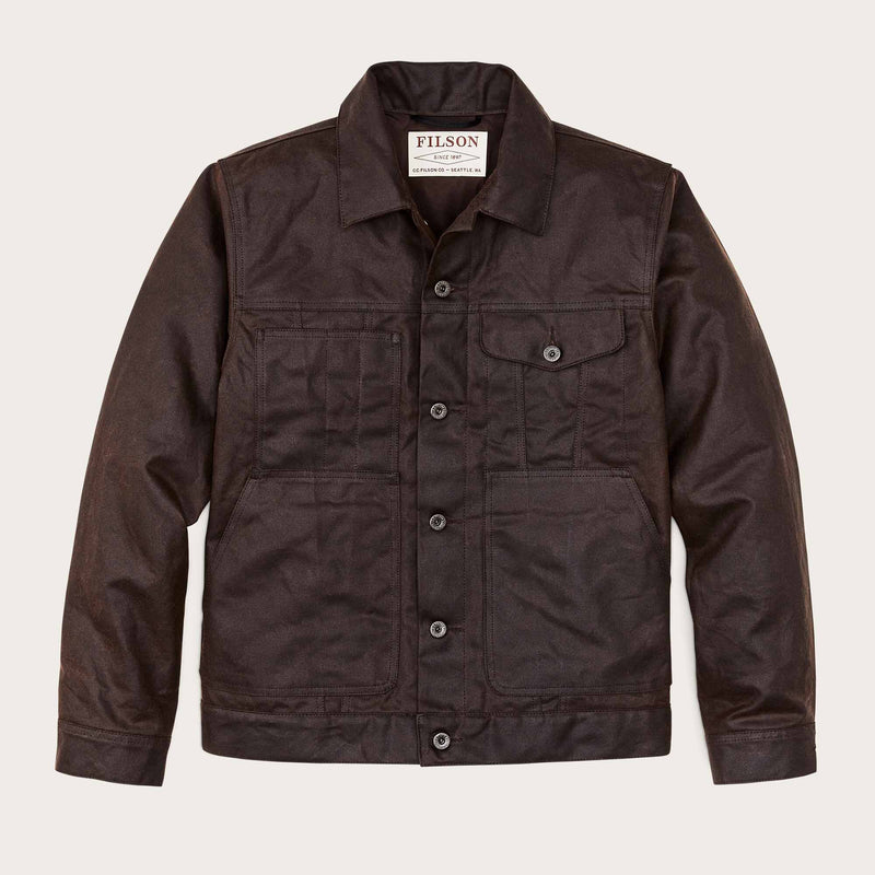 Tin cloth short lined cruiser jacket von Filson | Dark brown (Brown)