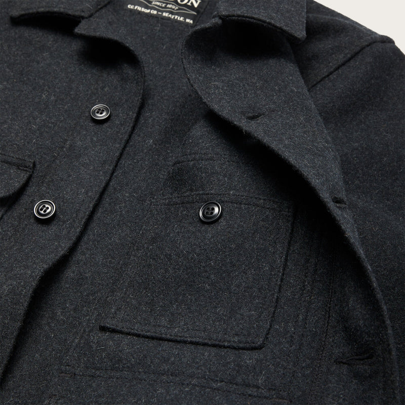 Mackinaw wool cruiser jacket by Filson | Charcoal (Gray)