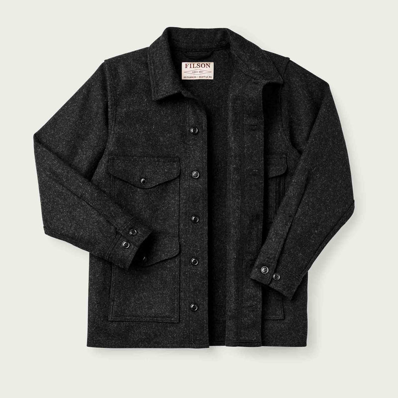 Mackinaw wool cruiser jacket by Filson | Charcoal (Gray)