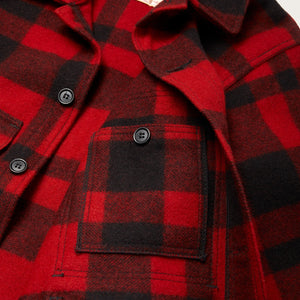 Mackinaw wool cruiser jacket by Filson | Red/black plaid (Red)