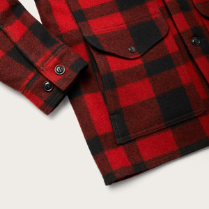 Mackinaw wool cruiser jacket by Filson | Red/black plaid (Red)