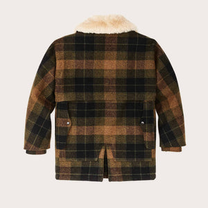 Lined mackinaw wool packer coat by Filson | Loden heather plaid (Brown)