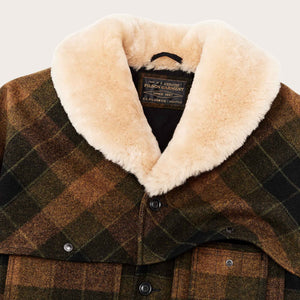 Lined mackinaw wool packer coat by Filson | Loden heather plaid (Brown)