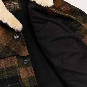 Lined mackinaw wool packer coat by Filson | Loden heather plaid (Brown)