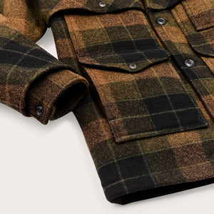 Lined mackinaw wool packer coat by Filson | Loden heather plaid (Brown)