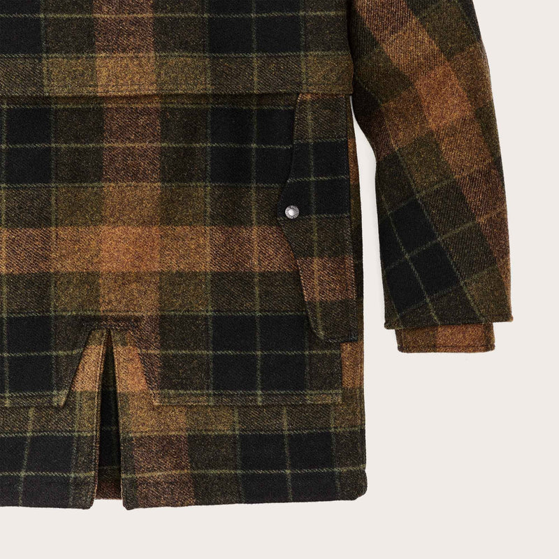 Lined mackinaw wool packer coat by Filson | Loden heather plaid (Brown)