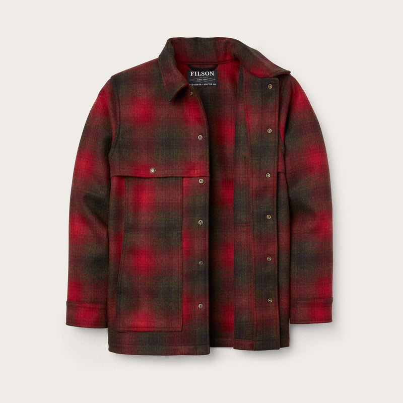 Wool cape coat by Filson | Red / green / dark b (Red)