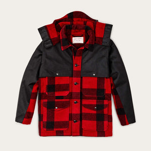 Mackinaw wool double coat di Filson | Red black classic plaid (Red)