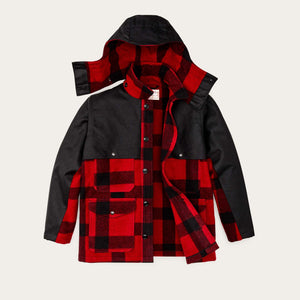 Mackinaw wool double coat di Filson | Red black classic plaid (Red)