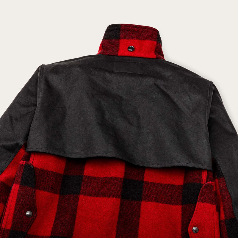 Mackinaw wool double coat di Filson | Red black classic plaid (Red)