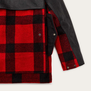 Mackinaw wool double coat di Filson | Red black classic plaid (Red)