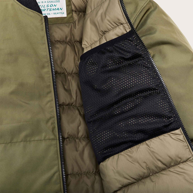 Down liner jacket di Filson | Winter moss (Green)