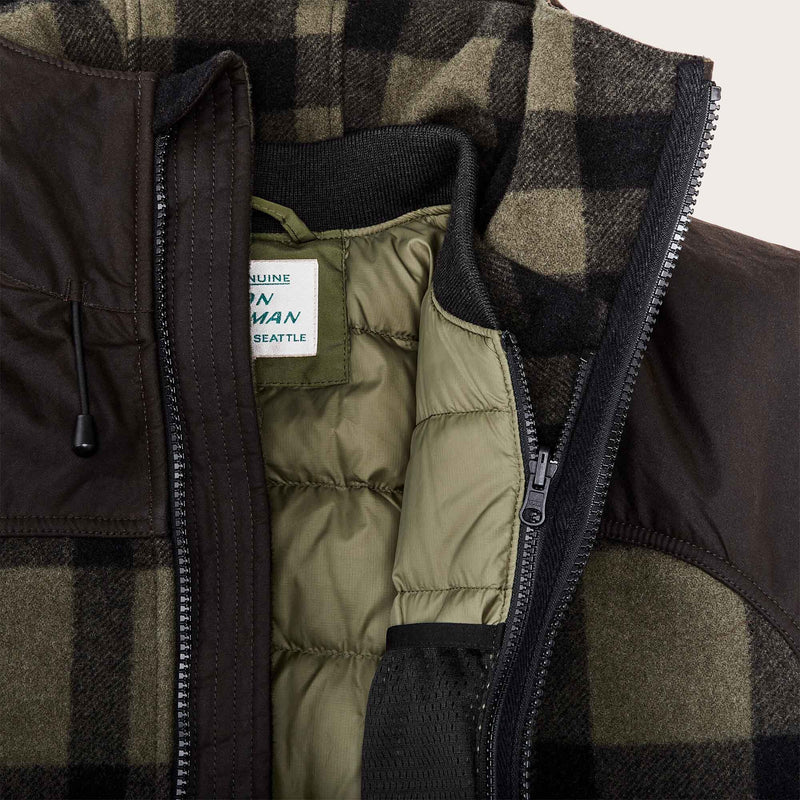 Down liner jacket di Filson | Winter moss (Green)