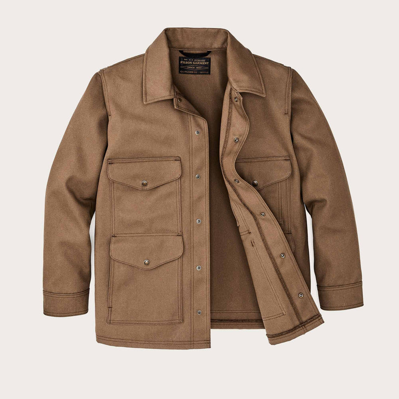 Rugged twill cruiser jacket by Filson | Sepia (Brown)