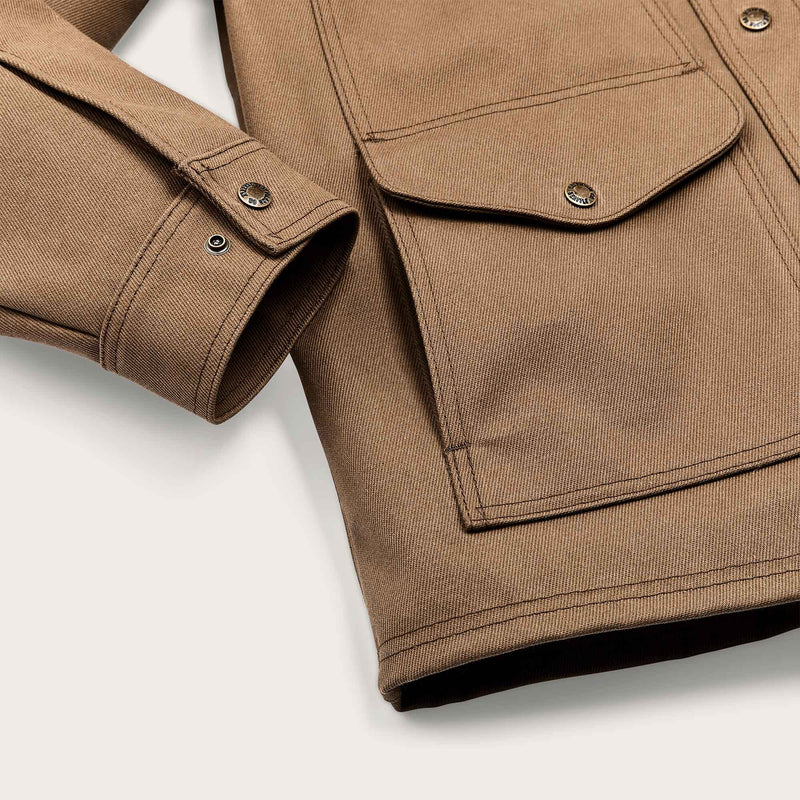 Rugged twill cruiser jacket by Filson | Sepia (Brown)