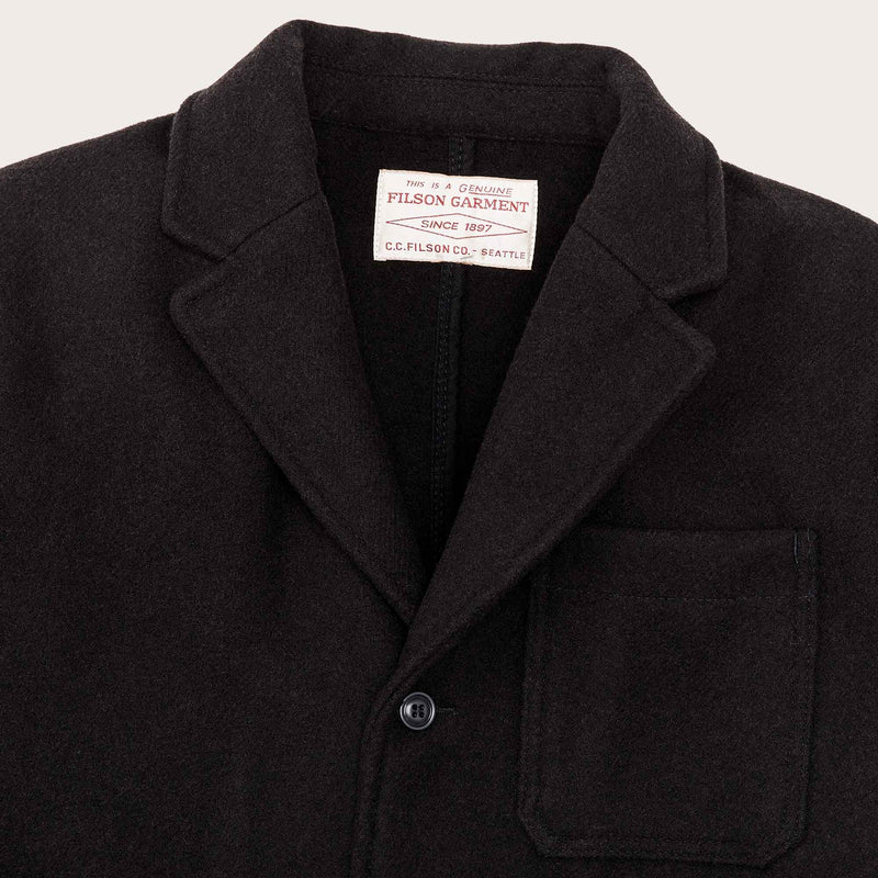 Mackinaw wool blazer by Filson | Brown black twill (Black)