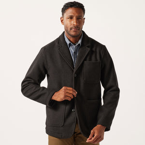 Mackinaw wool blazer by Filson | Brown black twill (Black)