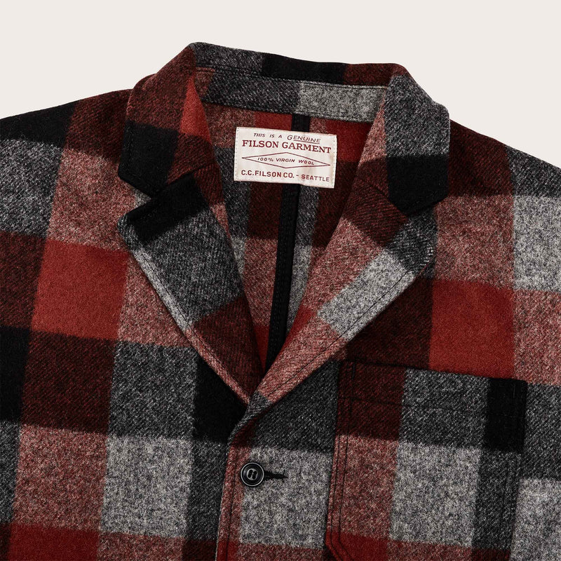 Mackinaw wool blazer by Filson | Black/charcoal/rust (Multicolor)