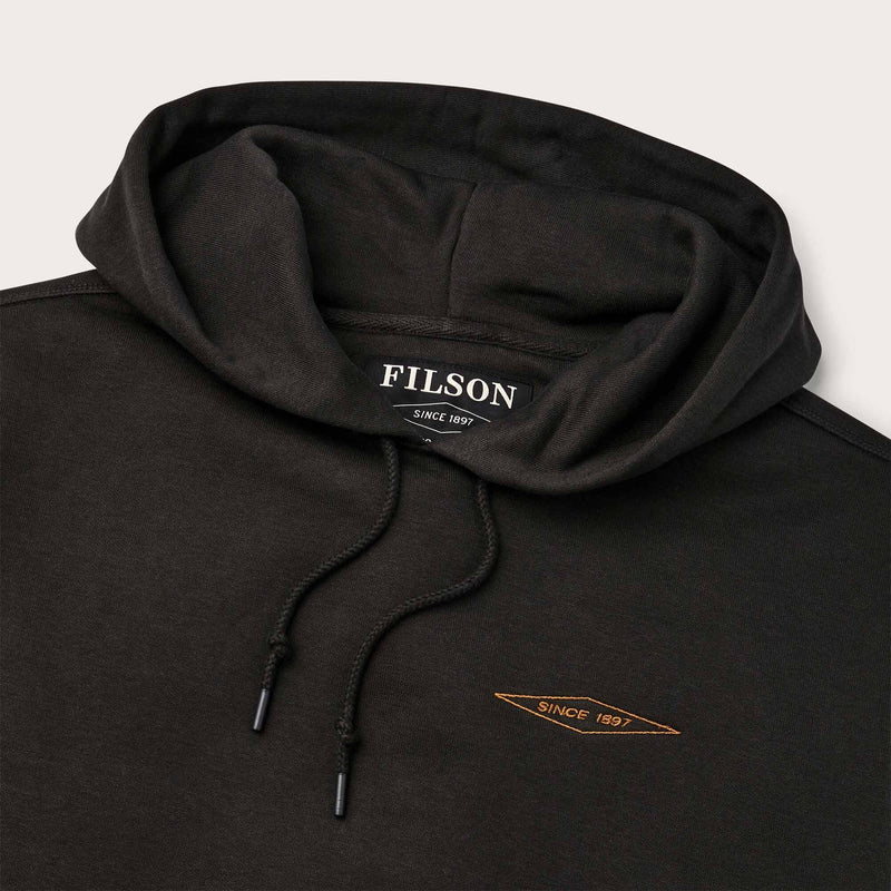 Prospector embroidered hoodie by Filson | Faded black gold dia (Black)