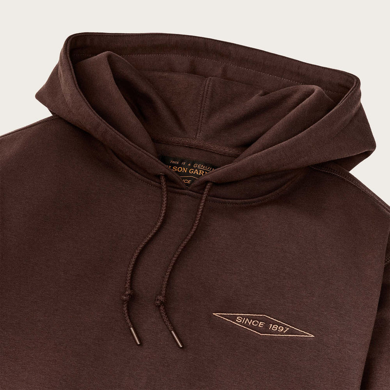 Prospector embroidered hoodie by Filson | Brown diamond (Brown)