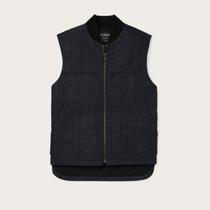 Denim insulated work vest di Filson | Raw indigo (Blue)