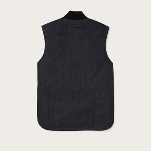 Denim insulated work vest di Filson | Raw indigo (Blue)