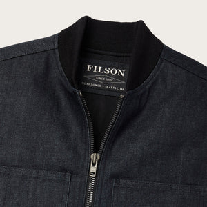 Denim insulated work vest di Filson | Raw indigo (Blue)