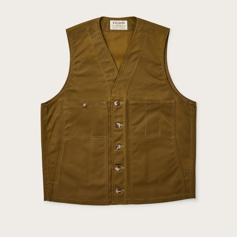 Oil tin cloth vest by Filson | Dark tan (Beige)