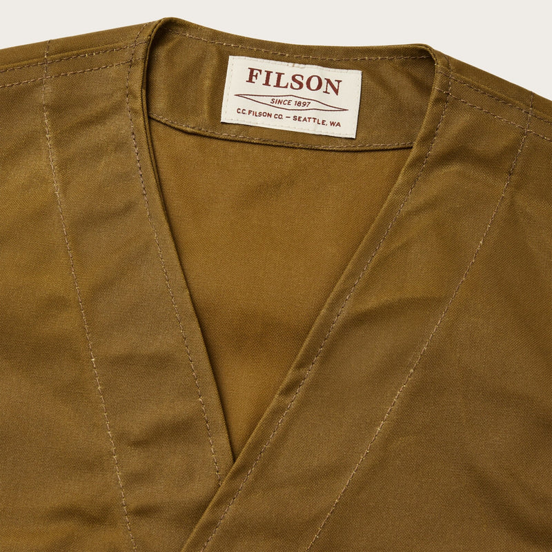 Oil tin cloth vest by Filson | Dark tan (Beige)