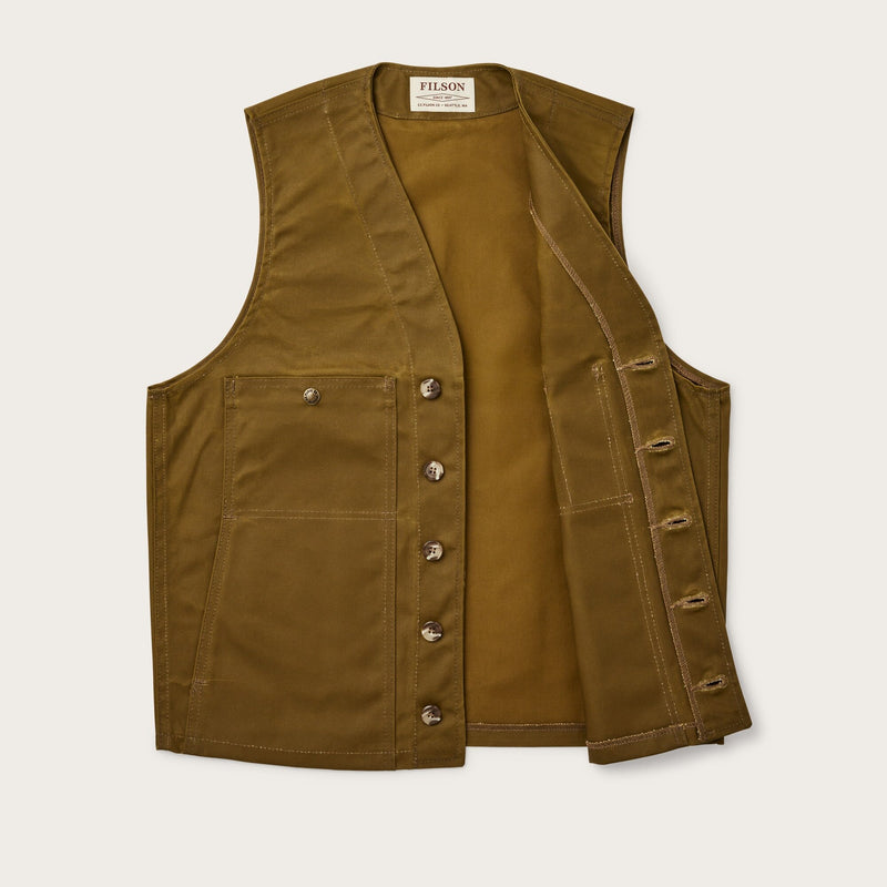 Oil tin cloth vest by Filson | Dark tan (Beige)