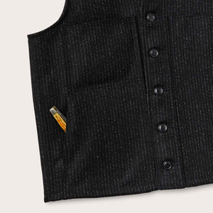 Mackinaw wool vest di Filson | Black charcoal rope stripe (Grey)