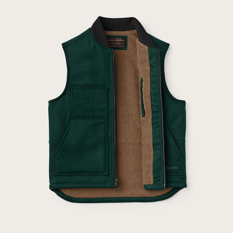 Lined mackinaw wool work vest von Filson | Dark spruce (Green)