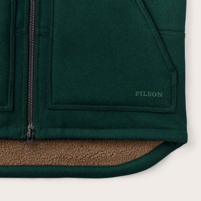 Lined mackinaw wool work vest von Filson | Dark spruce (Green)