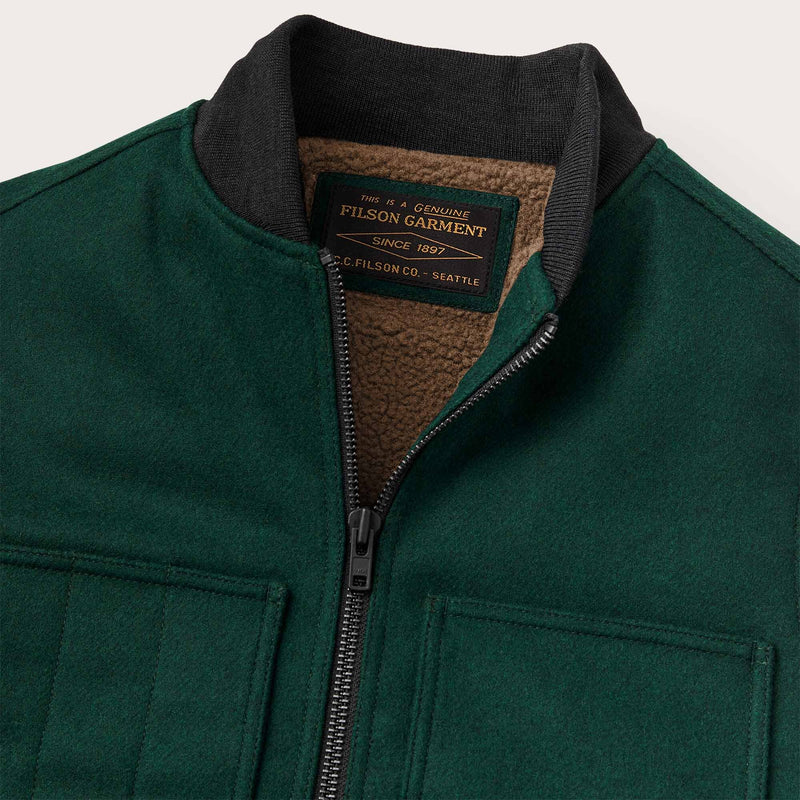 Lined mackinaw wool work vest von Filson | Dark spruce (Green)