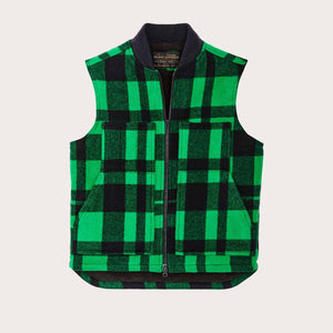 Lined mackinaw wool work vest by Filson | Acid green / black h (Green)