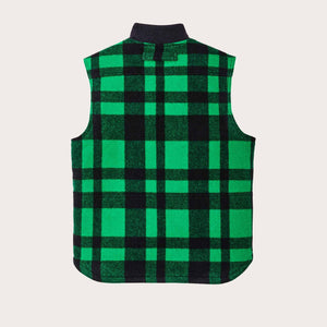 Lined mackinaw wool work vest by Filson | Acid green / black h (Green)