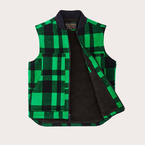 Lined mackinaw wool work vest by Filson | Acid green / black h (Green)