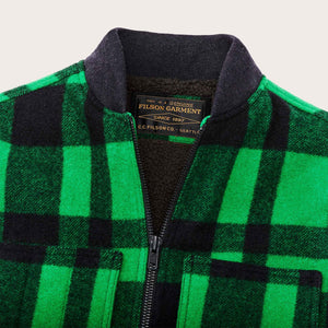 Lined mackinaw wool work vest by Filson | Acid green / black h (Green)