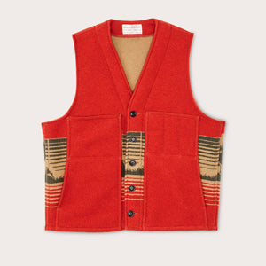 Jacquard wool vest di Filson | Red/khaki/forest multi (Red)