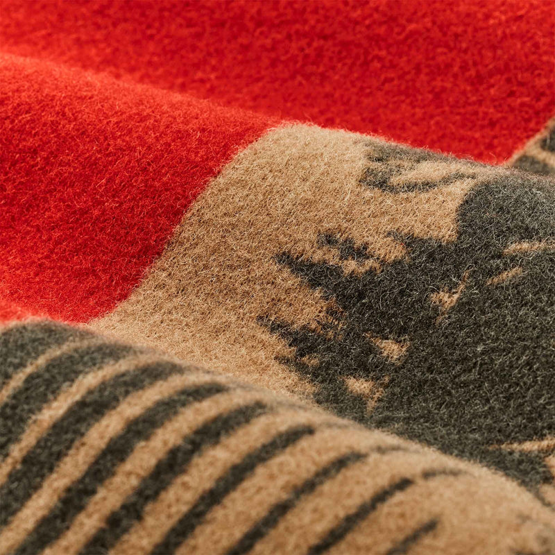 Jacquard wool vest di Filson | Red/khaki/forest multi (Red)