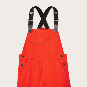 Mackinaw wool bibs by Filson | Flame (Orange)