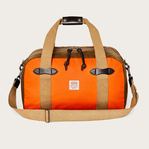 Small tin cloth duffle bag by Filson | Dark tan / flame (Orange)