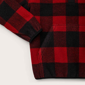 Okanogan wool pullover by Filson | Red / black buffalo (Red)