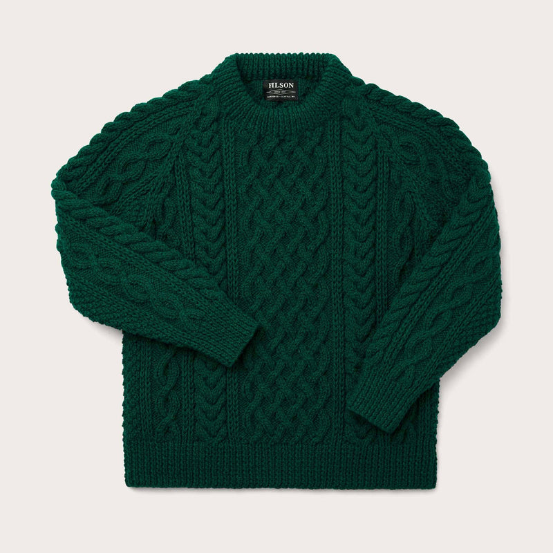 Wool fisherman's sweater by Filson | Hemlock (Green)