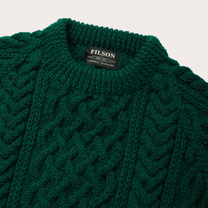 Wool fisherman's sweater by Filson | Hemlock (Green)