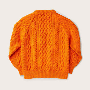 Wool fisherman's sweater by Filson | Orange (Orange)